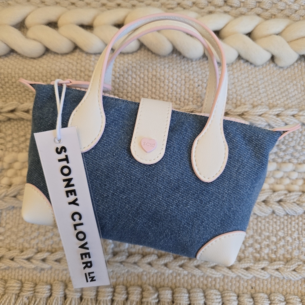 Patched Denim Pouchette